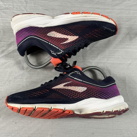 Brooks Launch 5 Women's Size 8 Running Shoes Black Training Sneakers 1202661B460 - Picture 1 of 6
